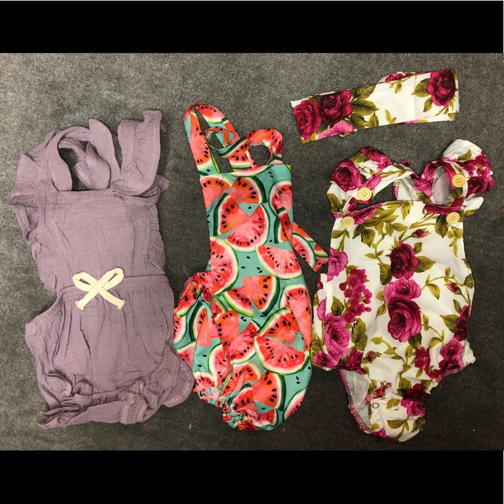 6-9 month ROMPERS Brand New!